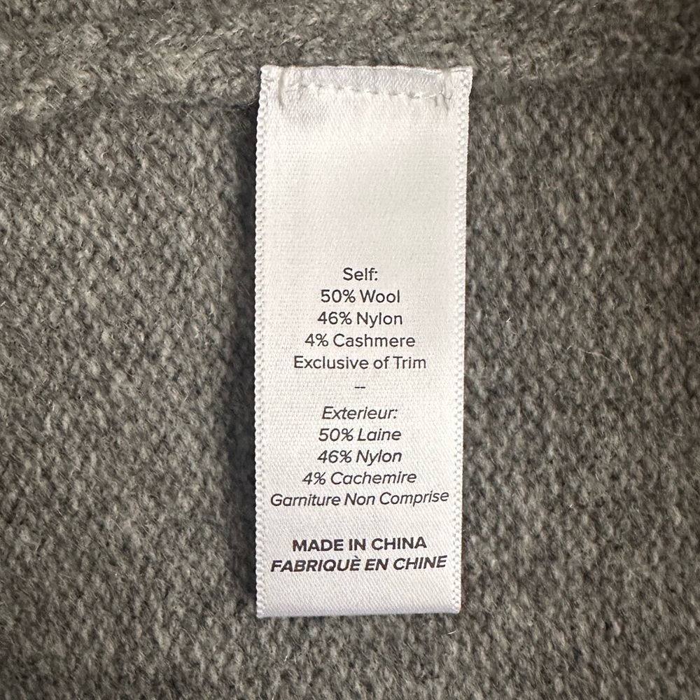 CINQ À SEPT Lilliana Necklace Detail Wool Blend Pullover Sweater in Grey - Picture 6 of 7